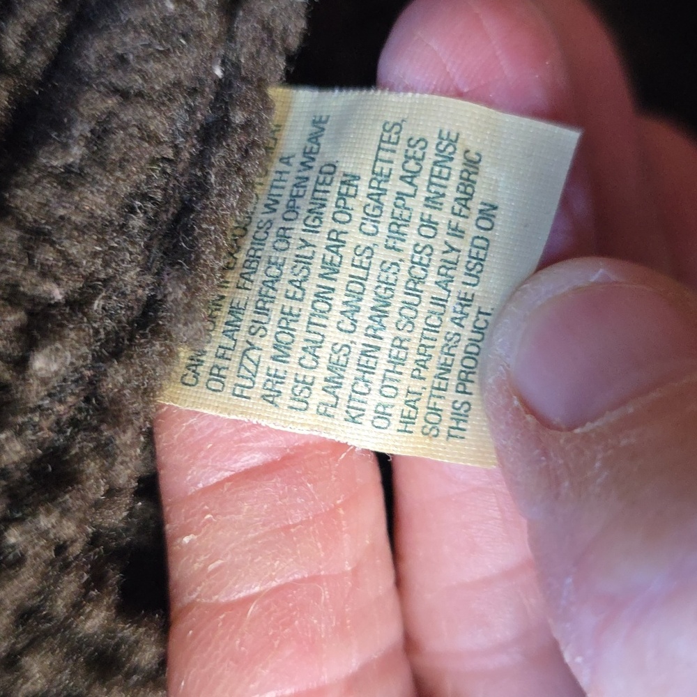 L. L. Bean Girls Faux Brown Suede Hooded Jacket Sherpa Lining Trim  L/14-16 READ - Picture 10 of 13